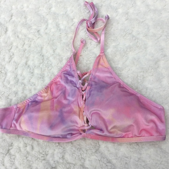 VS Pink High-Neck Strappy Bikini Top Swimsuit Swim - Picture 3 of 7